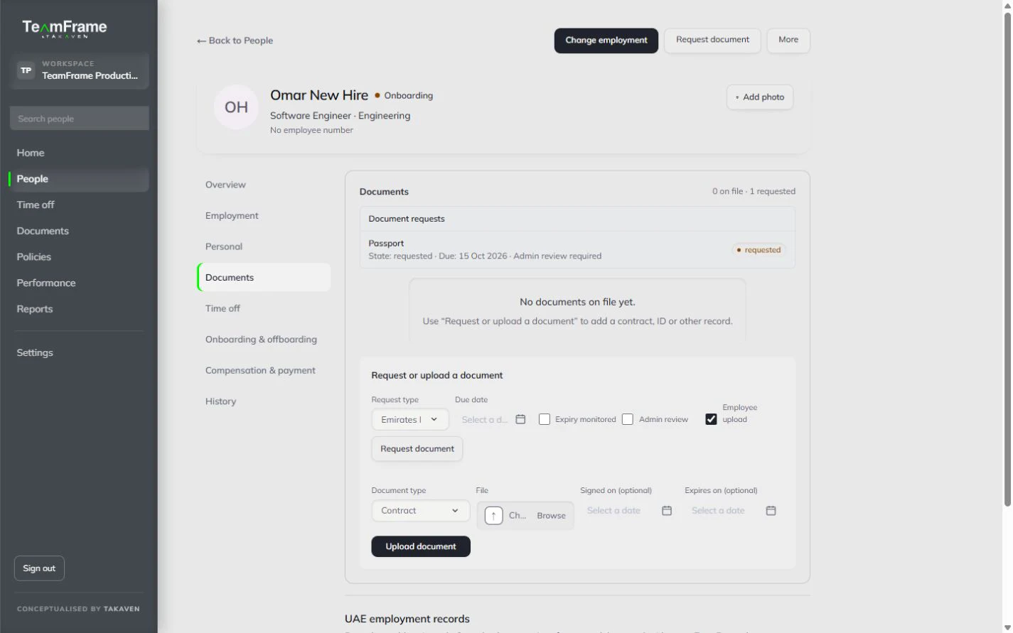 Employee documents — expiry tracking