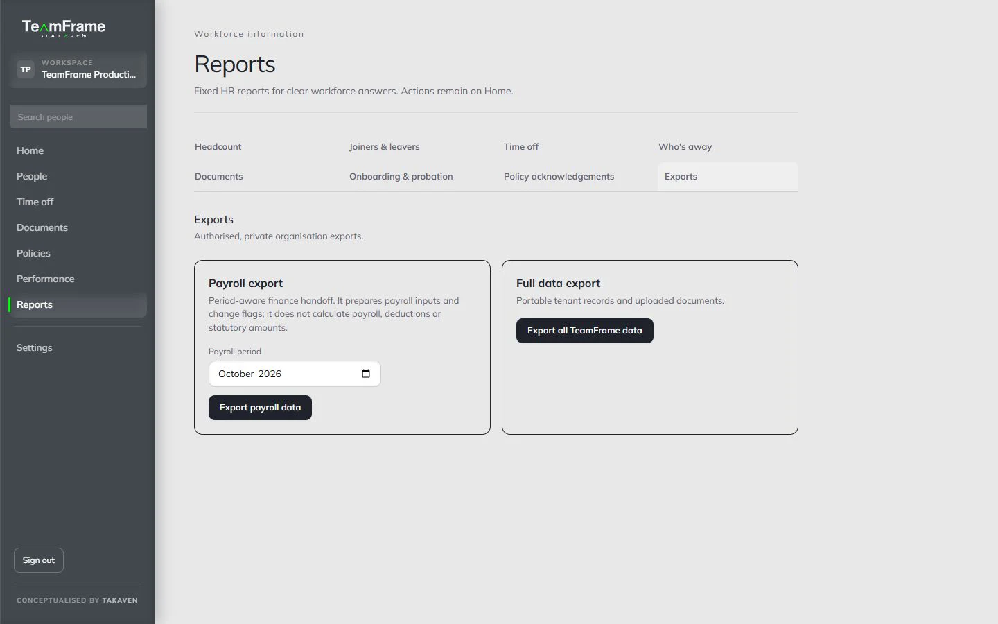 Finance handoff — controlled exports